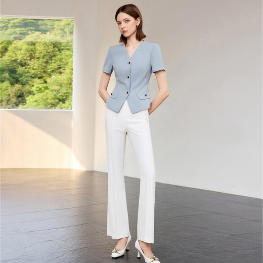 IWY/气质短袖西装套装女正式场合通勤上班工作服职场商务正装ol C2300+P1997 商品图1