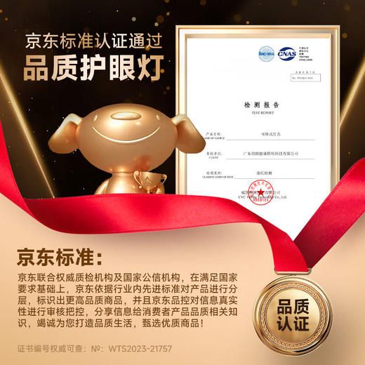 琪朗（KINGLONG）大路灯落地护眼台灯【国家补贴】立式护眼学习台灯ALED全光谱P100 商品图5