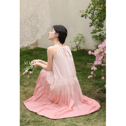 鹿向南「花期如梦」开衫连衣裙女夏季小个子法式公主吊带裙两件套 商品图0