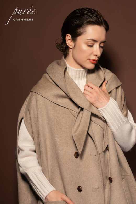 #0202 「MAXI CAPE」100% CASHMERE 两面穿斗篷 商品图7