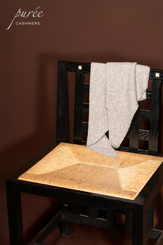 #1951 「CASHMERE BANDANA」 100% CASHMERE  羊绒华夫格三角巾 商品图11