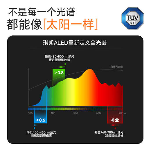 琪朗（KINGLONG）大路灯落地护眼台灯【国家补贴】立式护眼学习台灯ALED全光谱P100 商品图4