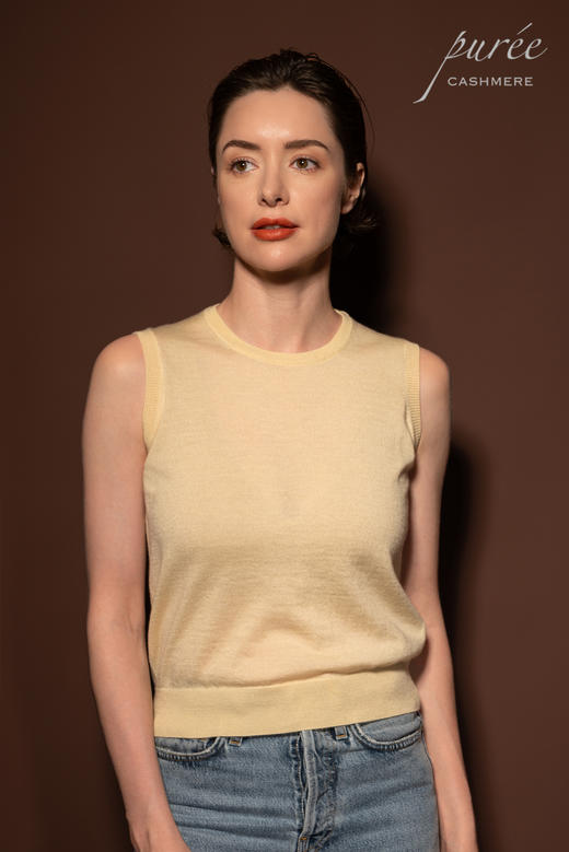 #1979/1981「PETITE SET」 100% WORSTED CASHMERE 精纺羊绒小套装-小开衫和背心 商品图6