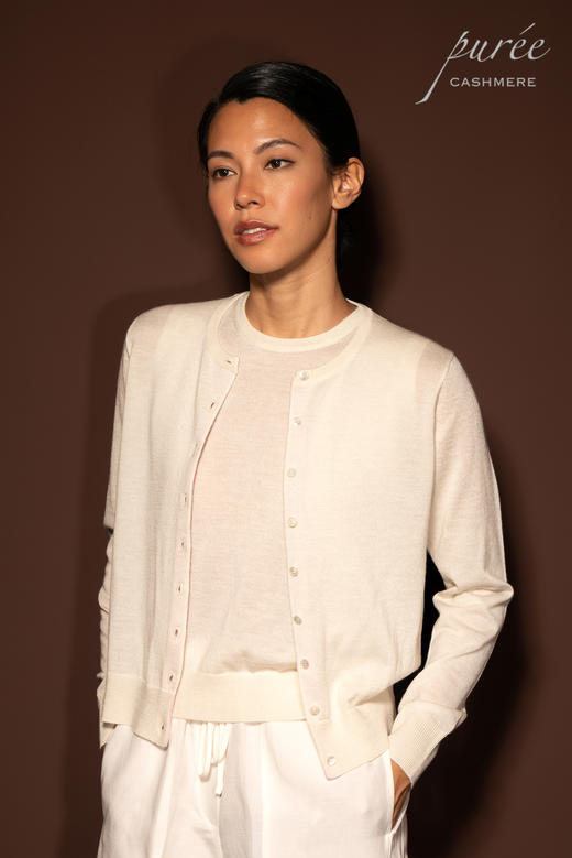 #1979/1981「PETITE SET」 100% WORSTED CASHMERE 精纺羊绒小套装-小开衫和背心 商品图2