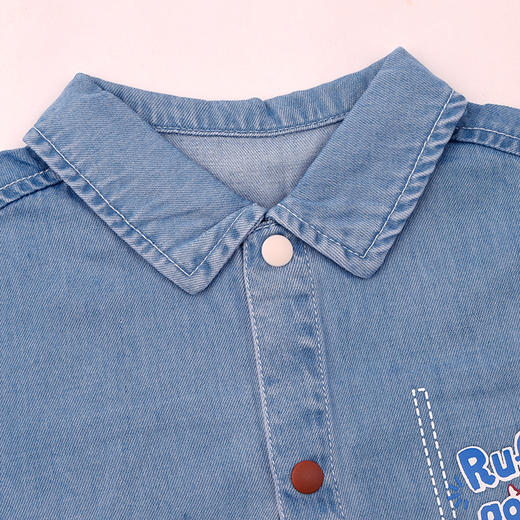 棉果果秋季新品男童永恒蓝色牛仔衬衫M312150225454 商品图2