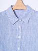 女士条纹汗麻长袖衬衣 商品缩略图2