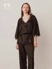 里性 LIVARY MIO 暗影 真丝蕾丝拼接系带睡袍睡裤可外穿家居服套装 商品缩略图2