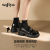 Safiya/索菲娅2025英伦风水钻百搭一脚蹬粗跟厚底增高乐福鞋SFD3112130 商品缩略图7