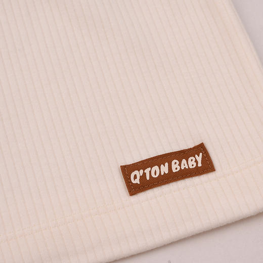 棉果果秋季新品男童女童中大童远山白色大码罗纹圆领套头T恤M301140425483 商品图1