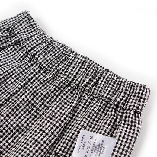 【辛巴娜娜】simbanana女童荷叶边小格子阔腿裤小童春装大口袋宽松休闲长裤 商品图3