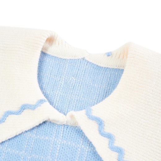 【辛巴娜娜】simbanana【大童】女童装春秋季新款宝宝休闲翻领格子甜美连衣裙 商品图2