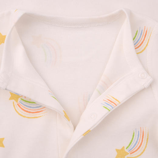 棉果果秋季新品有机棉满印对开连体衣M301722225402 商品图3