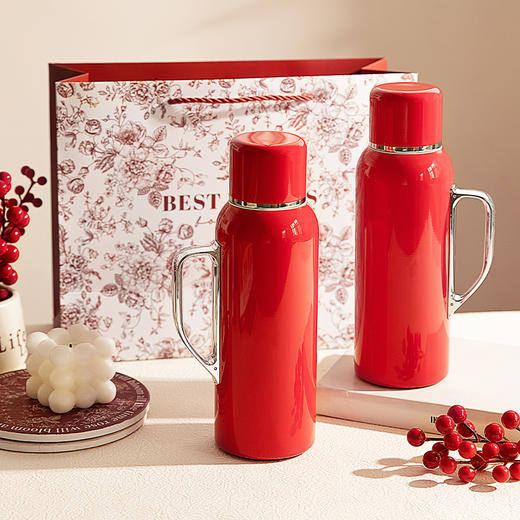 摩登主妇保温壶结婚一对红色陪嫁用品热水壶女新婚礼物家用焖茶壶 商品图4