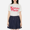 KENZO 高田贤三 女士 VERDY 联名字母徽标印花宽松棉质圆领短袖T恤 白色 FE52 TS118 4SO 02 商品缩略图1