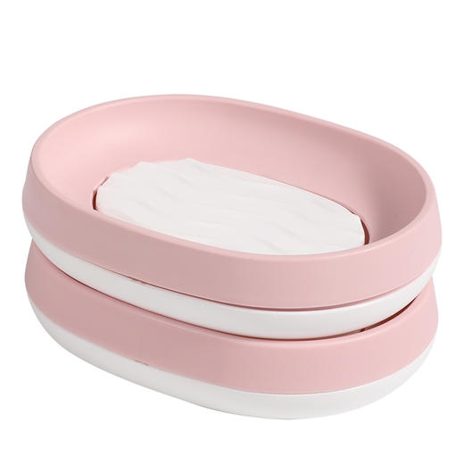 【批发】美丽雅波浪纹沥水皂盒颜色随机 2个/组 商品图0