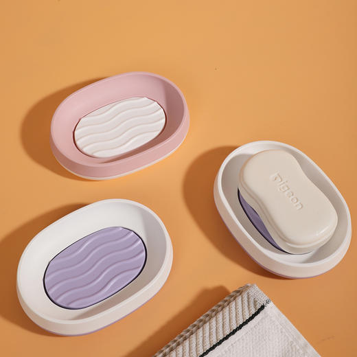 【批发】美丽雅波浪纹沥水皂盒颜色随机 2个/组 商品图4