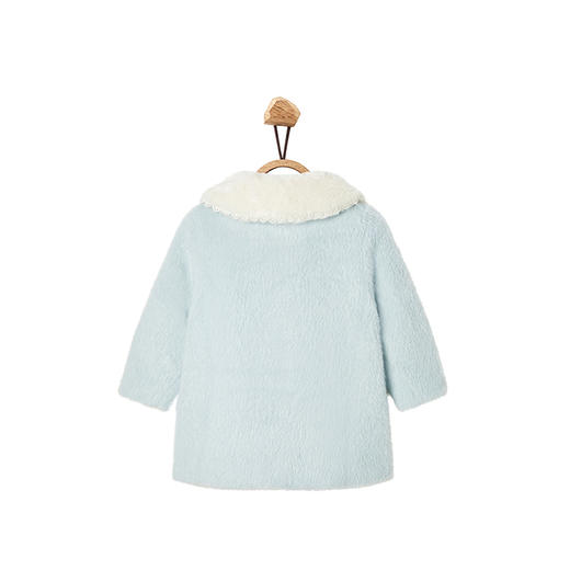 【辛巴娜娜】simbanana女童棉服童装冬季洋气翻领毛领夹棉外套呢大衣 商品图1