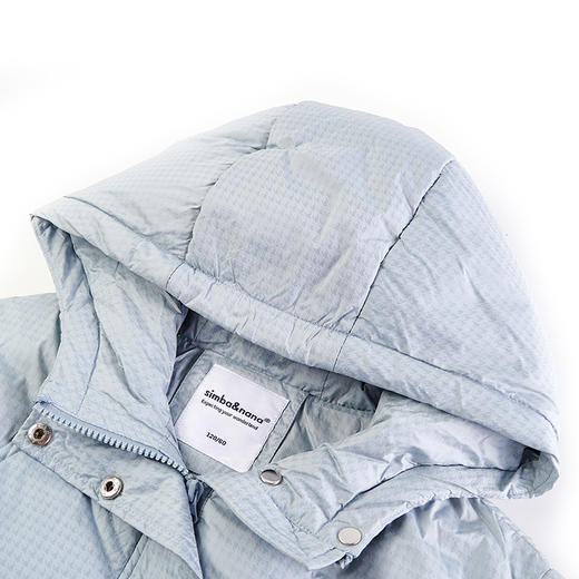 【辛巴娜娜】simbanana【大童】女童新款纯色中大童羽绒服宝宝保暖连帽外套 商品图3