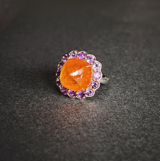 BY EVITA系列 18K镶芬达石和紫晶 戒指 商品图1