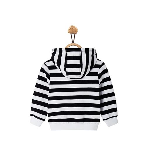 【辛巴娜娜】simbanana连帽卡通印花洋气春秋款长袖宽松童装条纹上衣 商品图1