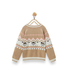 【辛巴娜娜】simbanana秋冬款女小童圆领针织衫毛衣