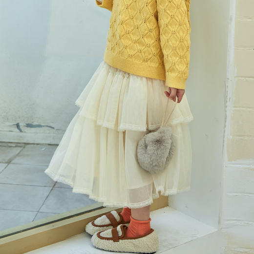 【辛巴娜娜】simbanana【大童】女童半身裙新款儿童洋气网纱裙子中大童女孩公主长款纱裙 商品图1