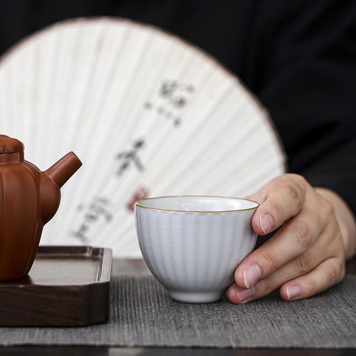 "五大名窑，璀璨之选！【 举杯邀月 五大名窑杯套组】瓷艺巅峰的茶杯套组    国家一级/高级技师——苏辉文大师监制出品（内附大师收藏证书） 商品图6