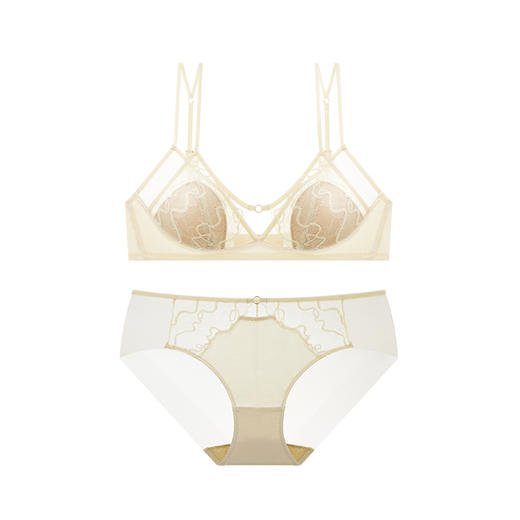 里性 LIVARY MIO 缠绵-Lingering 蕾丝真丝双层罩杯内衣无钢圈轻薄文胸 商品图9