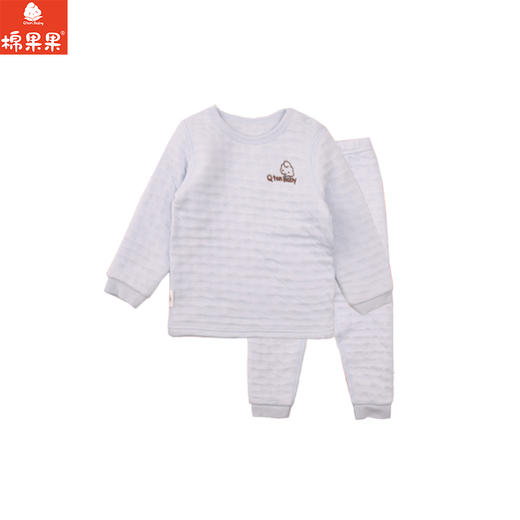 棉果果反季秋冬季男童女童套装多款上衣+裤子有机棉纱空气层套头套装M401302619630、17630、17631、18614 商品图2