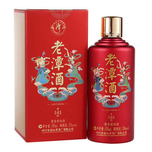 53度老潭酒-中国红500ml 单瓶 商品图0