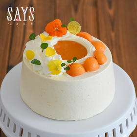 秋杏红茶戚风蛋糕