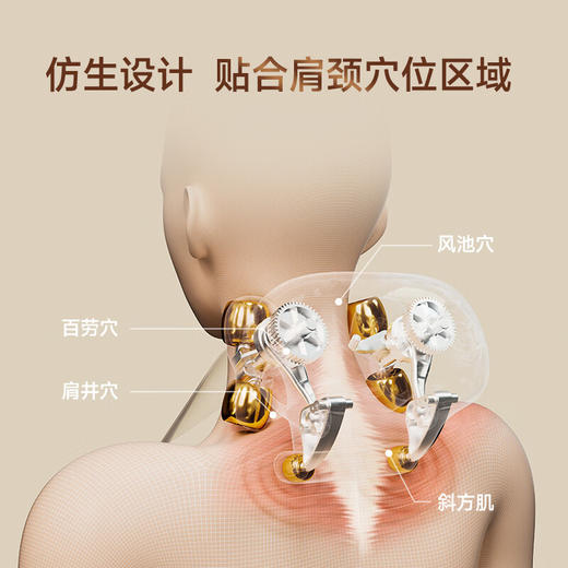 锐珀尔（Repor）颈椎按摩器 肩颈按摩器披肩 揉捏斜方肌脖子肩背部肩膀颈部 颈肩背一体按摩仪生日礼物 浅灰色 商品图2