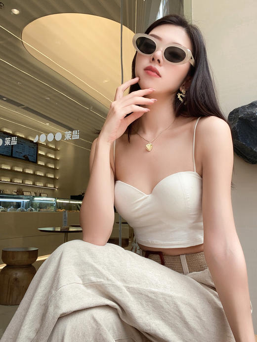 特价 官网430+ 针织棉吊带背心文胸女内搭带胸垫内衣 聚拢上托性感美背抹胸 商品图4