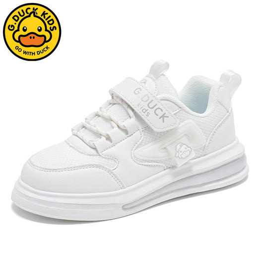 G.DUCK.kids小黄鸭女童小白鞋春秋新款网面透气儿童运动鞋中大童软底男童休闲板鞋QCSM002.28-37 商品图3