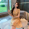 奢姿大码女装2026夏季减龄碎花设计V领连衣裙胖妹妹洋气时尚裙子9952853503 商品缩略图0
