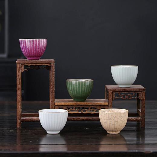 "五大名窑，璀璨之选！【 举杯邀月 五大名窑杯套组】瓷艺巅峰的茶杯套组    国家一级/高级技师——苏辉文大师监制出品（内附大师收藏证书） 商品图4