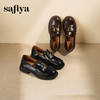 Safiya/索菲娅2025英伦风复古玫瑰扣圆头百搭深口粗跟乐福鞋 商品缩略图4