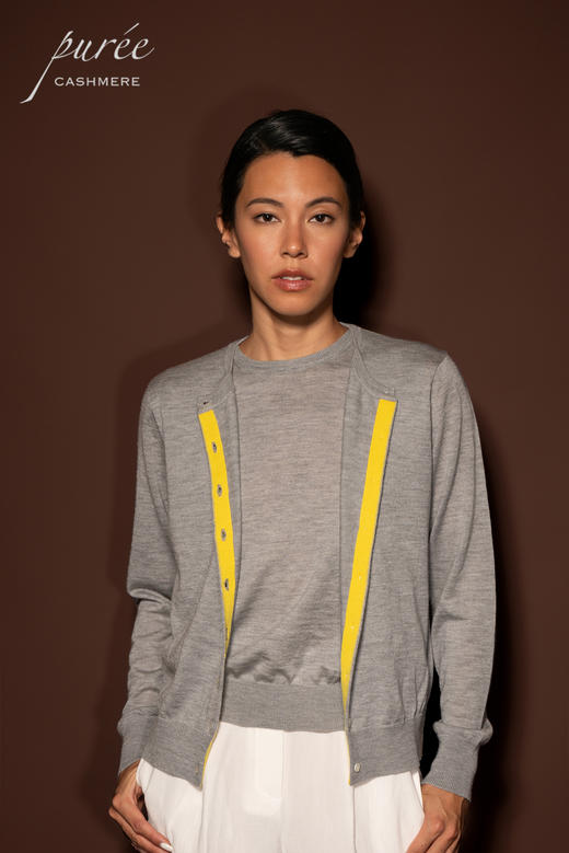 #1979/1981「PETITE SET」 100% WORSTED CASHMERE 精纺羊绒小套装-小开衫和背心 商品图8