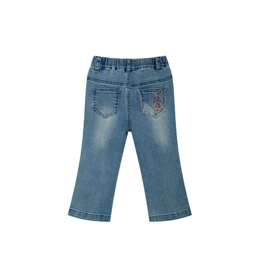 【辛巴娜娜】simbanana春秋装新款女童小宝宝复古微喇叭牛仔长裤 商品图1