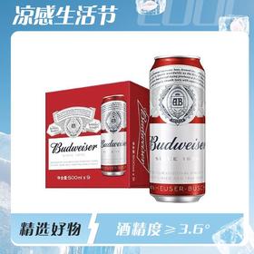 百威啤酒500ml*9/件
