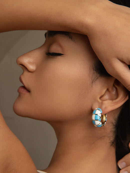 撞色甜甜圈 ·耳环 商品图0