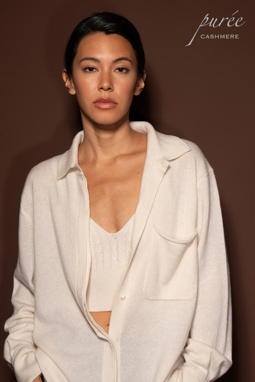 #1968「CASHMERE LONG SHIRT」 100% CASHMERE 羊绒长衬衫 商品图4