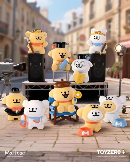 【样品】Maltese 线条小狗 人生剧场 8只/盒 盲盒 商品图0