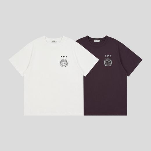 GOODBAI 学院组合logo印花圆领oversize短袖T恤 商品图1