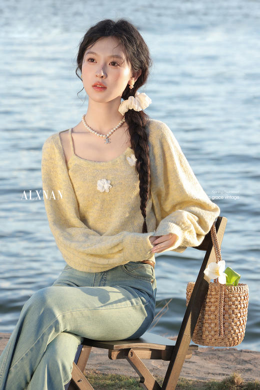 鹿向南「暖云天」时尚春新款针织开衫 商品图5