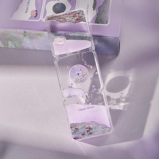 波士顿美术博物馆大师系列莫奈睡莲流油沙漏摆件 商品图1