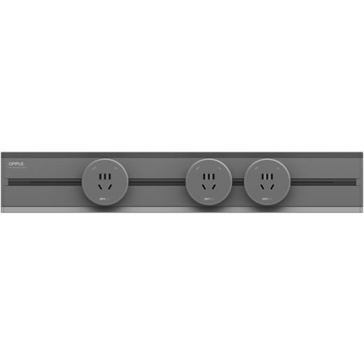 欧普（OPPLE）壁挂式轨道插座排插可移动轨道插座导轨厨房客厅卧室橱柜无线排插GD02 商品图5