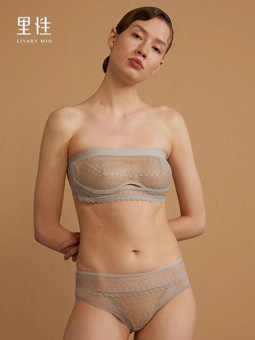 里性 LIVARY MIO 少女肖像 性感抹胸蕾丝内衣可拆卸肩带无钢圈文胸 商品图4