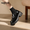 Safiya/索菲娅2025英伦风水钻百搭一脚蹬粗跟厚底增高乐福鞋SFD3112130 商品缩略图0