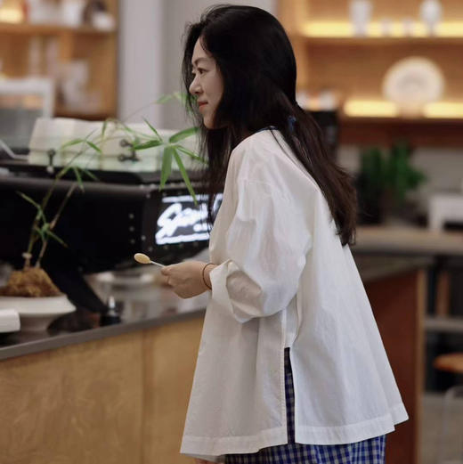 黄阿福｜匹马棉白色衬衫 商品图1